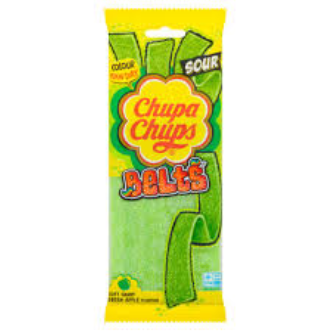 CHUPA CHUPS BELTS GREEN APPLE 90G